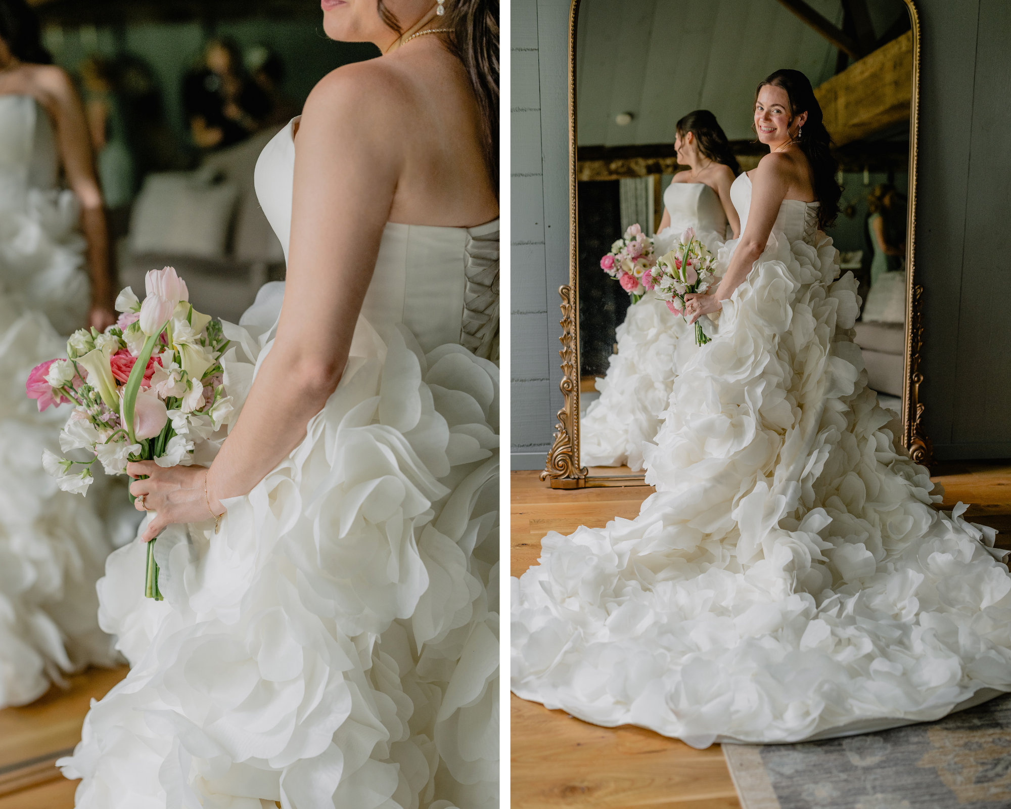 Bride's portrait before their Beautiful Wedding at Crossed Keys Estate.
