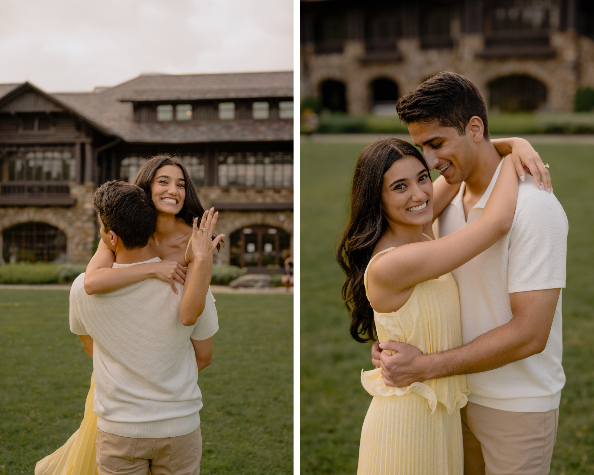 Couple during their Romantic Bear Mountain Engagement Session