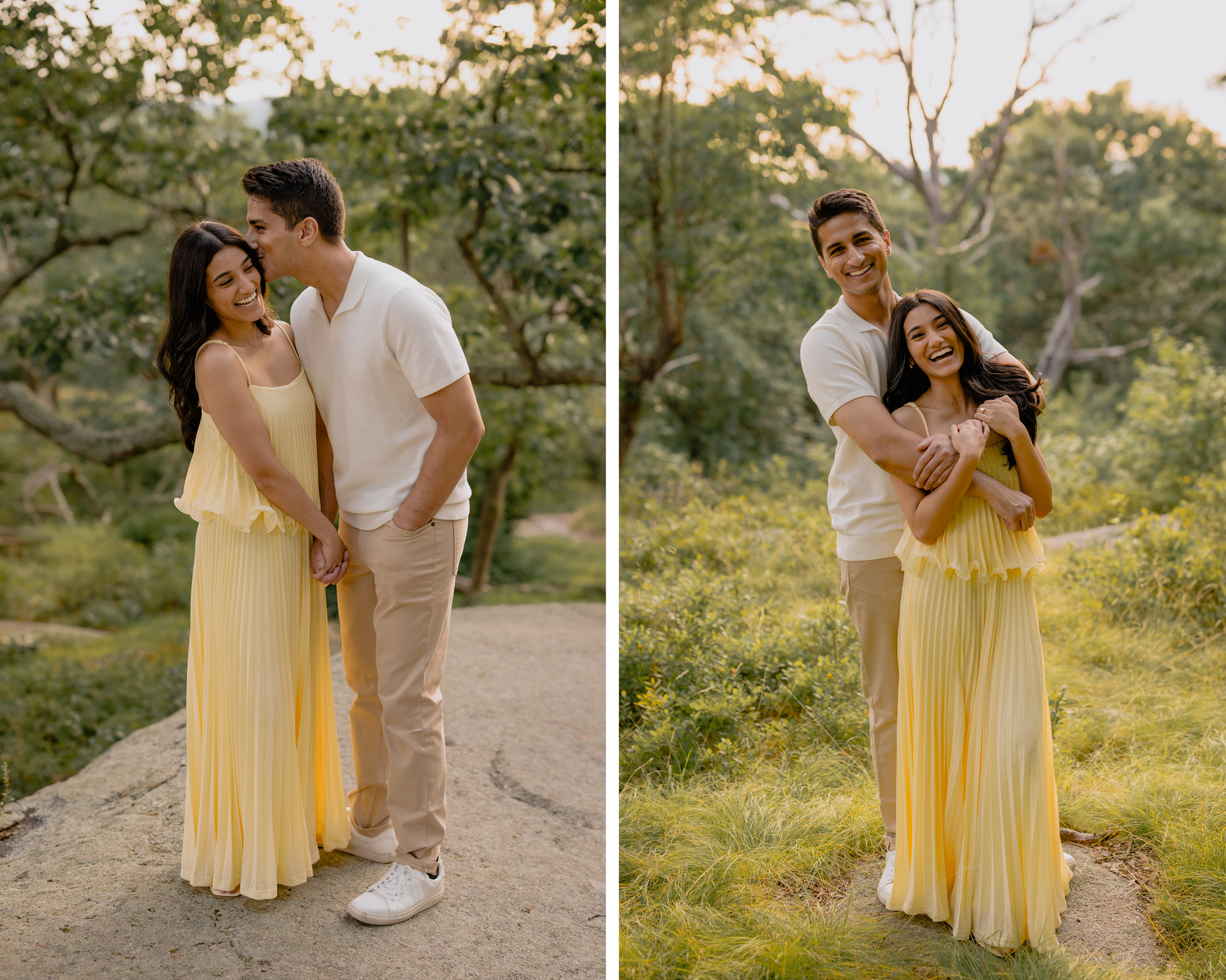 Couple during their Romantic Bear Mountain Engagement Session