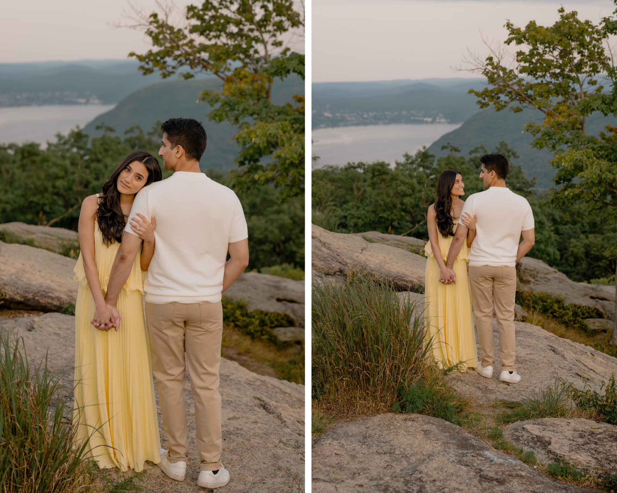 Couple during their Romantic Bear Mountain Engagement Session