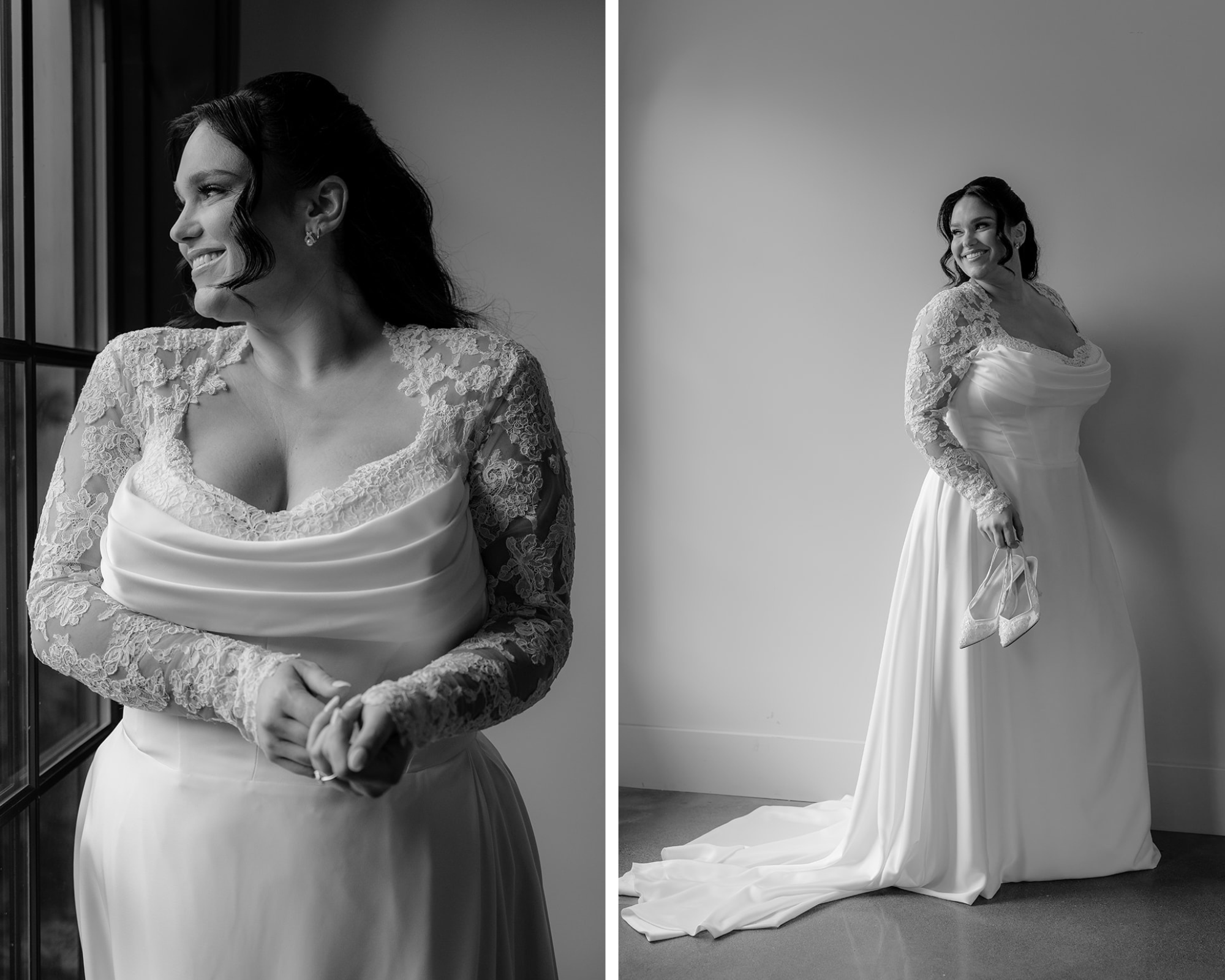 Bride portrait before their Beautiful Wedding at Perona Farms Refinery