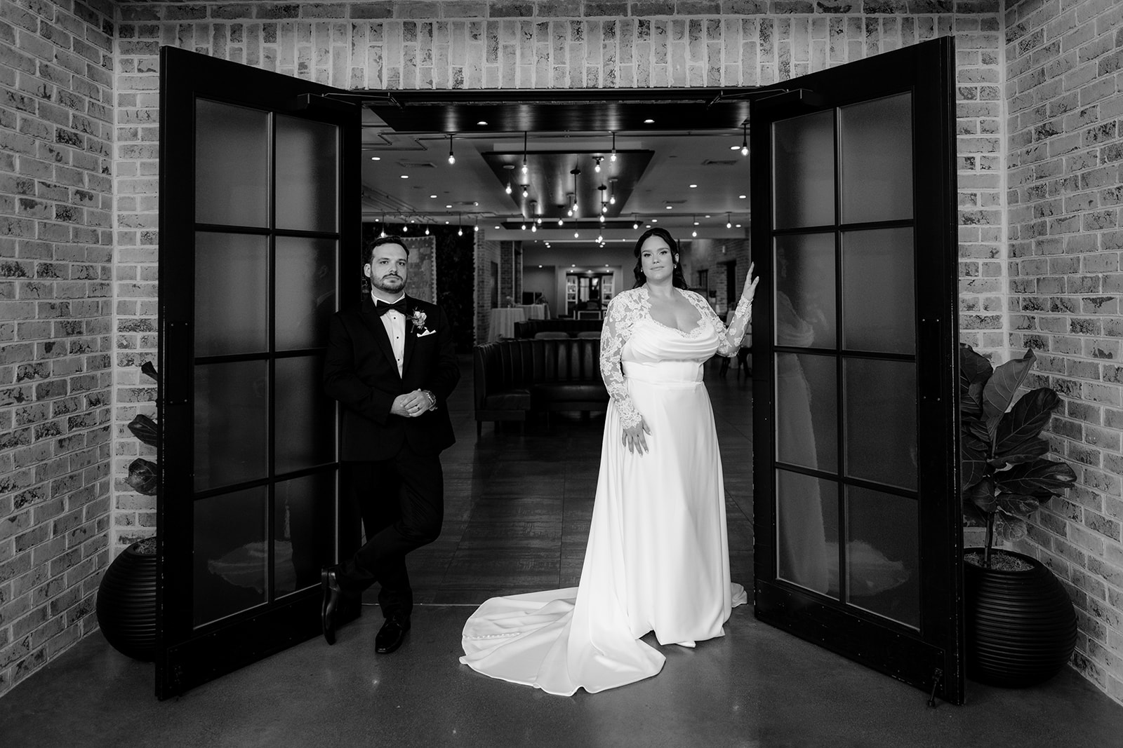 Couple's portrait before their Beautiful Wedding at Perona Farms Refinery